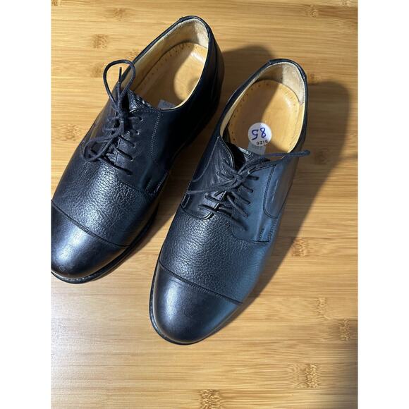 Tauer Johnson Wellington Shoes Derby Black Calf/Deer‎ Leather Mens Size 8.5 2E